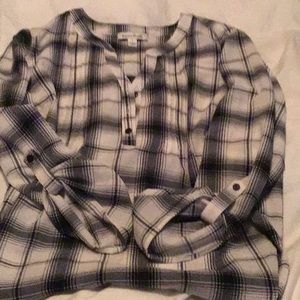 Black and white blouse